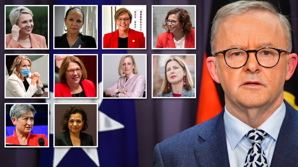 Anthony Albanese will have 10 women in cabinet. 