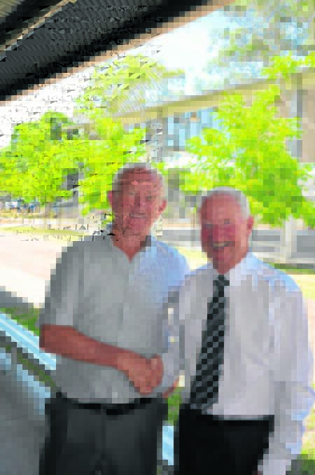 Lyle Gilmore and Jim Porteus two former principals of King Street Public School.