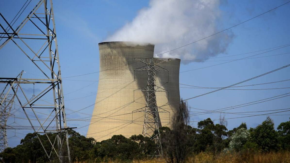 The distinctive stacks of Bayswater power station near Muswellbrook.