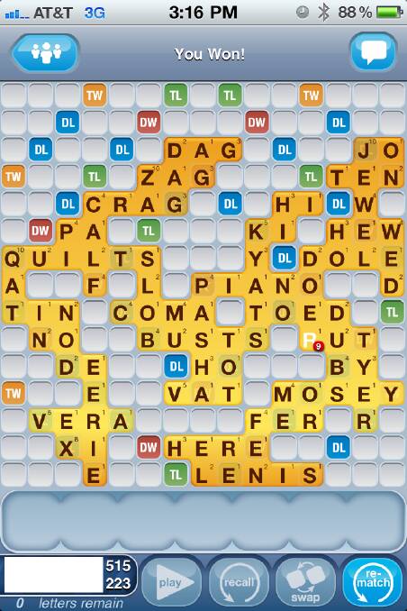 WORDS WITH FRIENDS: Now more than 10 years old, Words with Friends continues to be the leading word game app. 