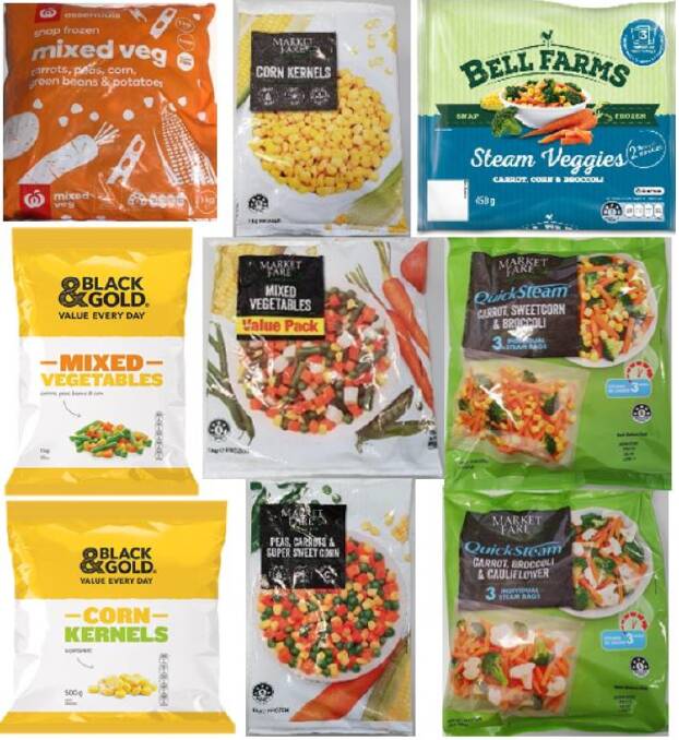 Frozen vegetable products being recalled throughout supermarkets