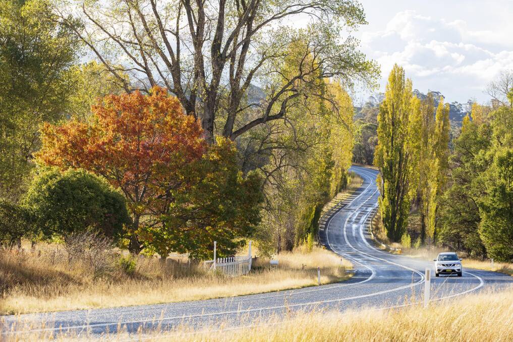 The highway near Glen Innes: A picturesque window on the New England region of NSW. Image: Destination NSW.