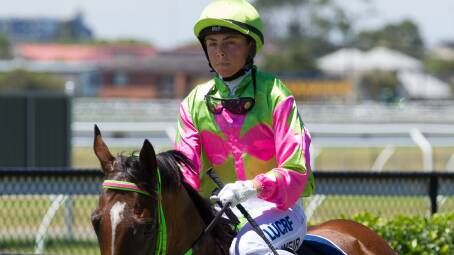 INSIDE RUNNING: Jockey Mikayla Weir, pictured after a victory at Newcastle, scored a winning double at Scone on Monday with The Regular Show and Early Hours. Picture: Max Mason-Hubers