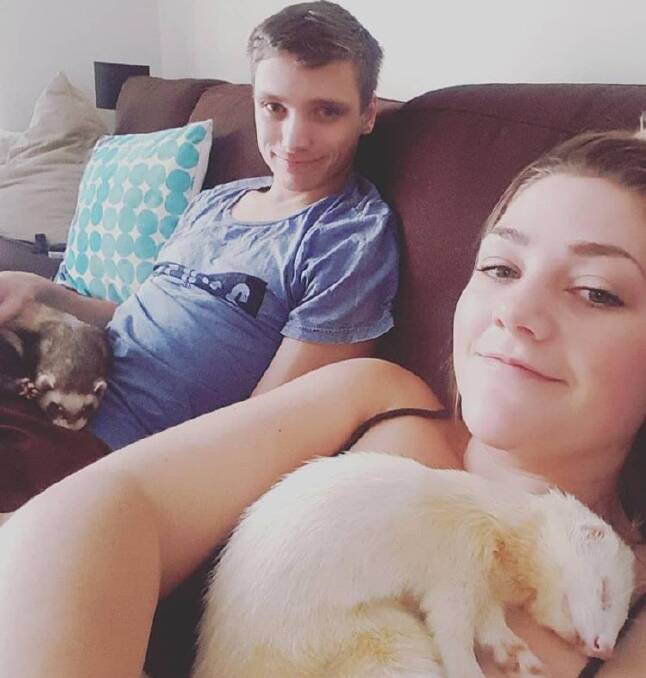 CUTIES: Stephen Barrow and Joanna Poulden with two of their furry friends.