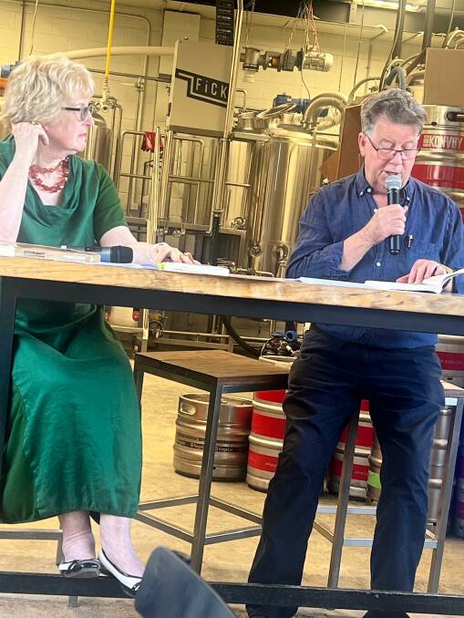 Peter Long at his book launch at the Fik Brewery on November 12 in Brisbane. Picture supplied.