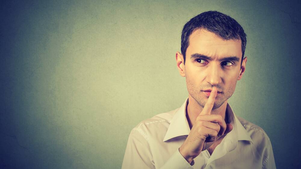 When in doubt: Don't open your mouth. Or lie, of course. Photo: Shutterstock