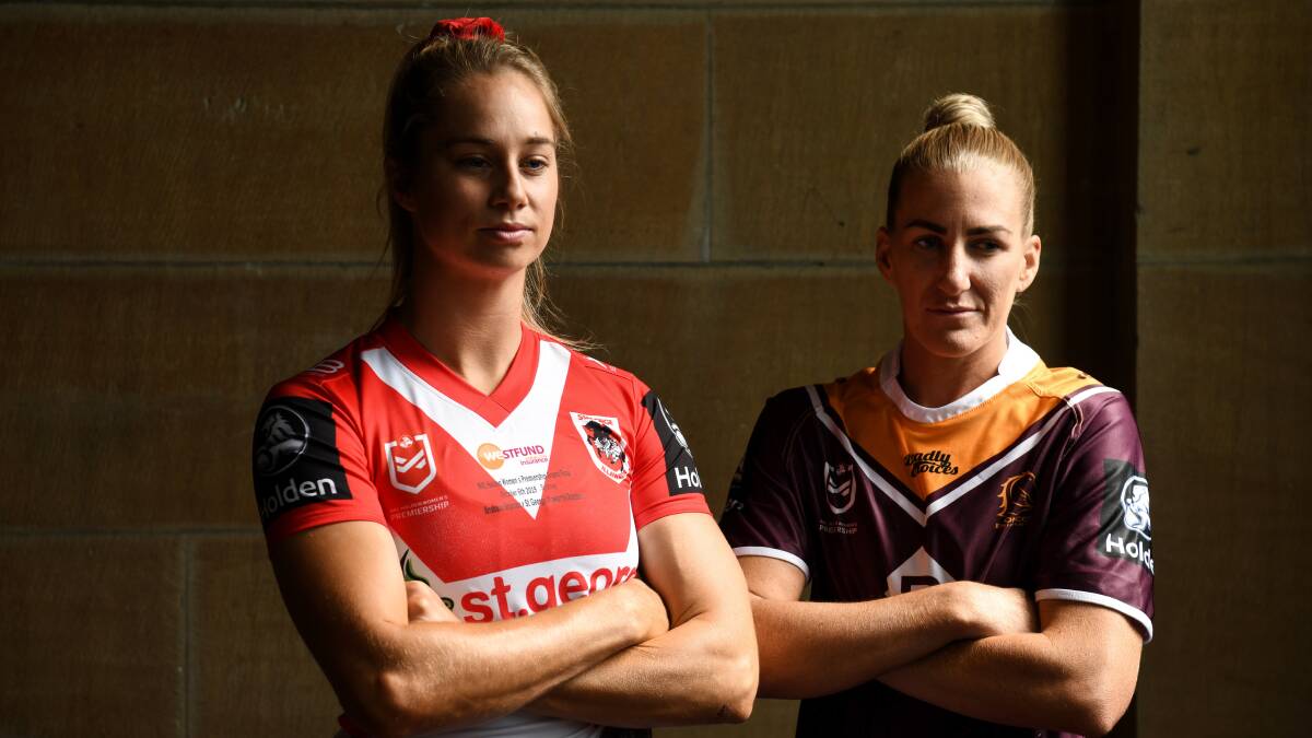 Final face-off: Opposing captains Kezie Apps (left) and Ali Brigginshaw. Picture: NRL Imagery/Grant Trouville.