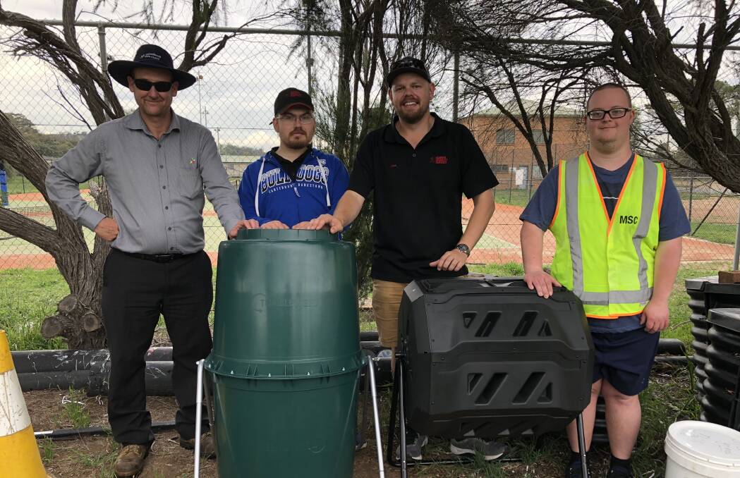 Warrior Disability Services undertakes composting at the Sustainability Hub at Muswellbrook.