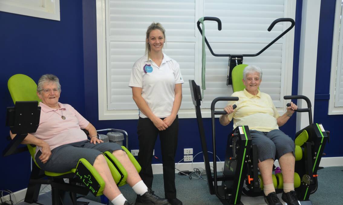 Muswellbrook Wellness Centre coordinator Laani Wright with sisters Margaret and Dorothy Dolahenty.