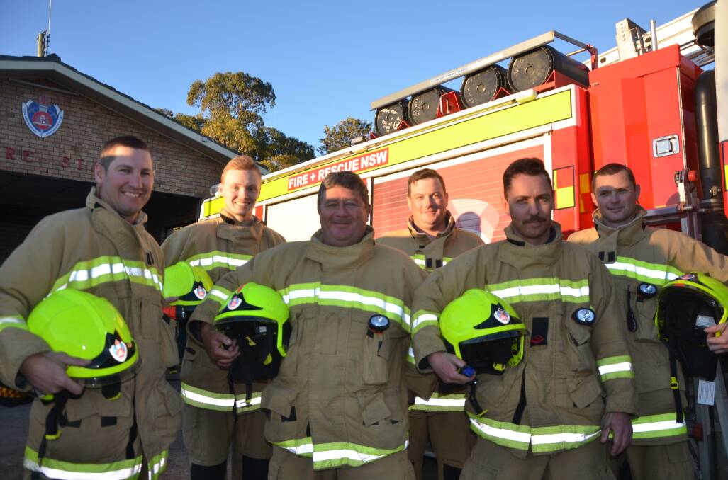 UP FOR THE CHALLENGE: Aberdeen Fire and Rescue NSW retained firefighters Shane Hasselmann, Matt Thompson, Derek Wicks, Ryan King, Sid Bailey and Kane Duggan will take part in the Firies Climb for Motor Neurone Disease in November.