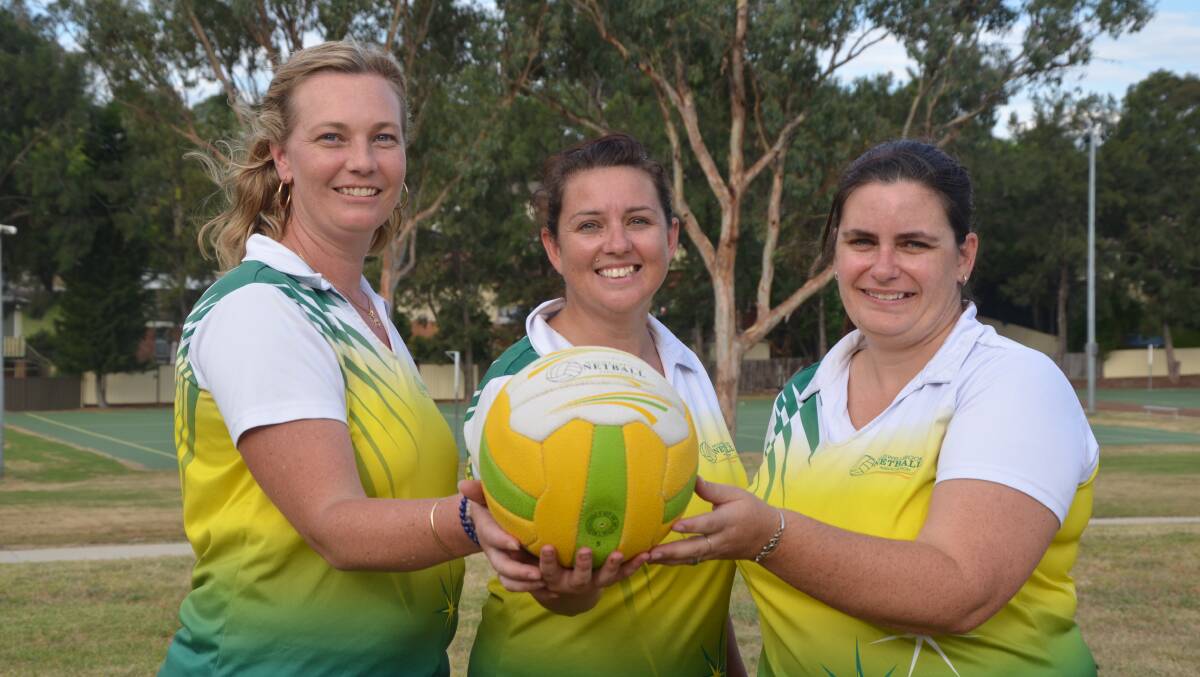SUPPORTIVE: Muswellbrook Netball Association committee members Rebecca Epps, Mel MacRae-Gross and Kristy Roach at Karoola Park. 