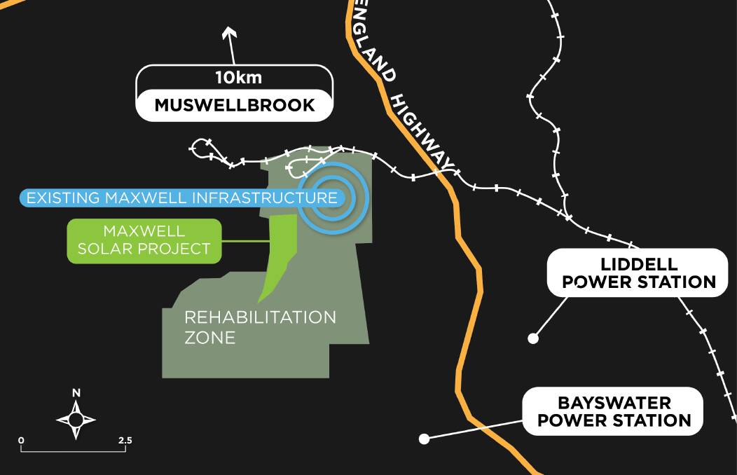 If approved, the Maxwell Solar Project will be located on the Drayton Mine site.