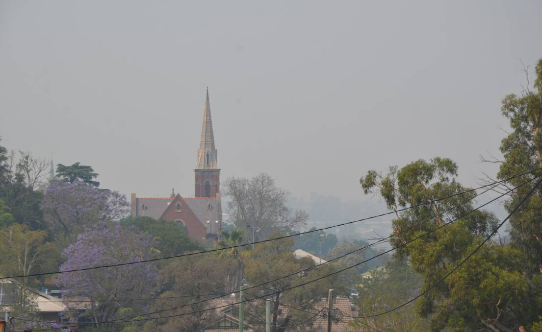 Smoke, which is currently contributing to poor air quality, covered Muswellbrook on Thursday due to the number of bushfires burning in NSW. 