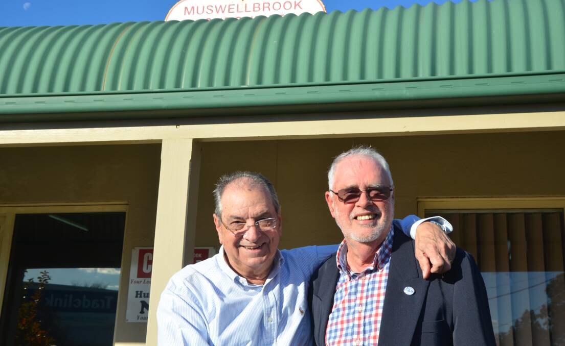 FAMILIAR FACES: Former St James' students Ed Sarti and Bruce Foley are planning a 60-year reunion at Muswellbrook. 