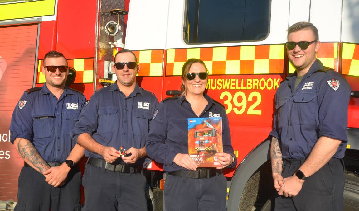 FIRED UP: Muswellbrook retained firefighters Justin Melia, Cody Herbert, Lisa Morgan and James Markham are looking forward to the Fire and Rescue NSW Open Day on Saturday.