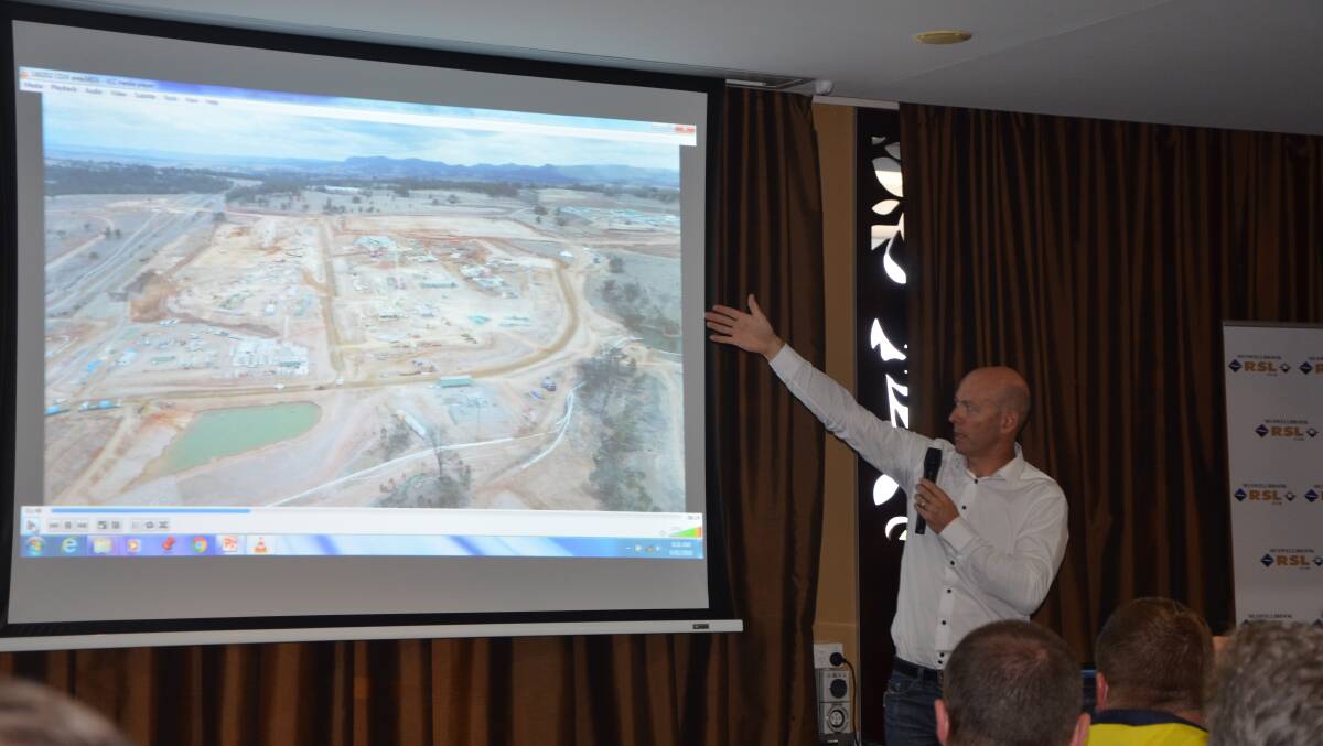 FULL STEAM AHEAD: MACH Energy Australia managing director Scott Winter provides an update on the mine, adjacent to Bengalla, at the Muswellbrook Chamber of Commerce and Industry breakfast.