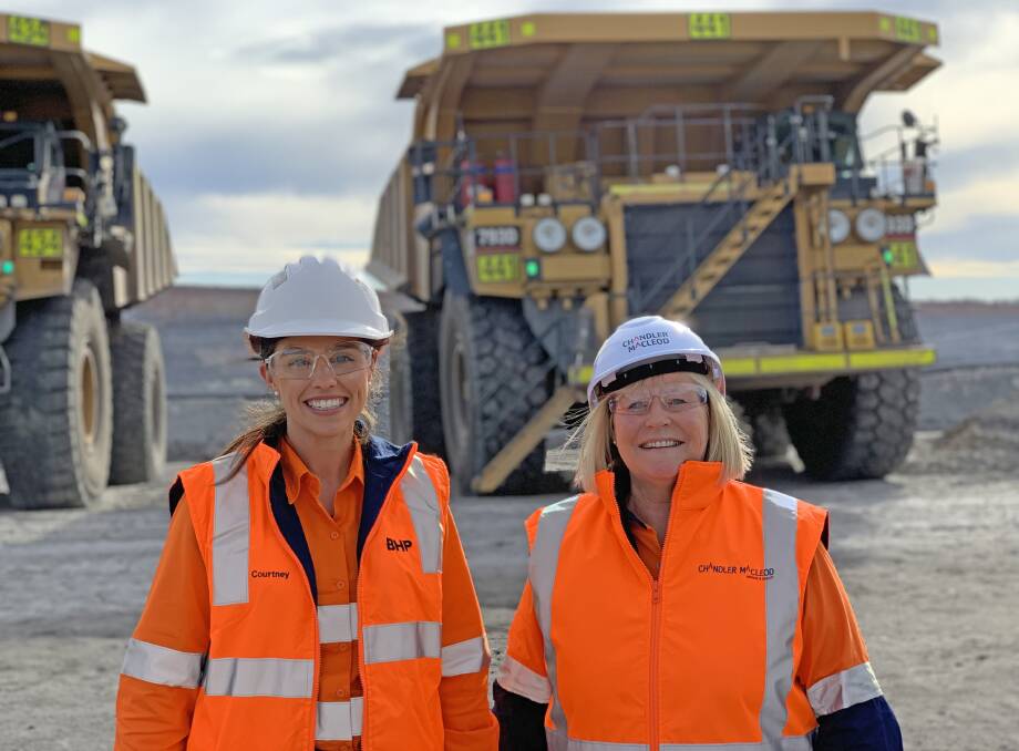 Lead contract coordinator, production projects at BHP Mt Arthur Coal Courtney Rawson with Margo Chiplin from Chandler MacLeod 