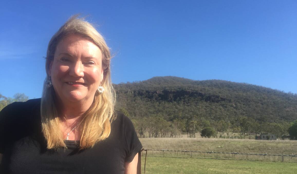 TERRIFIC OPPORTUNITY: Muswellbrook Shire Council general manager Fiona Plesman in front of Bells Mountain, near McCullys Gap.