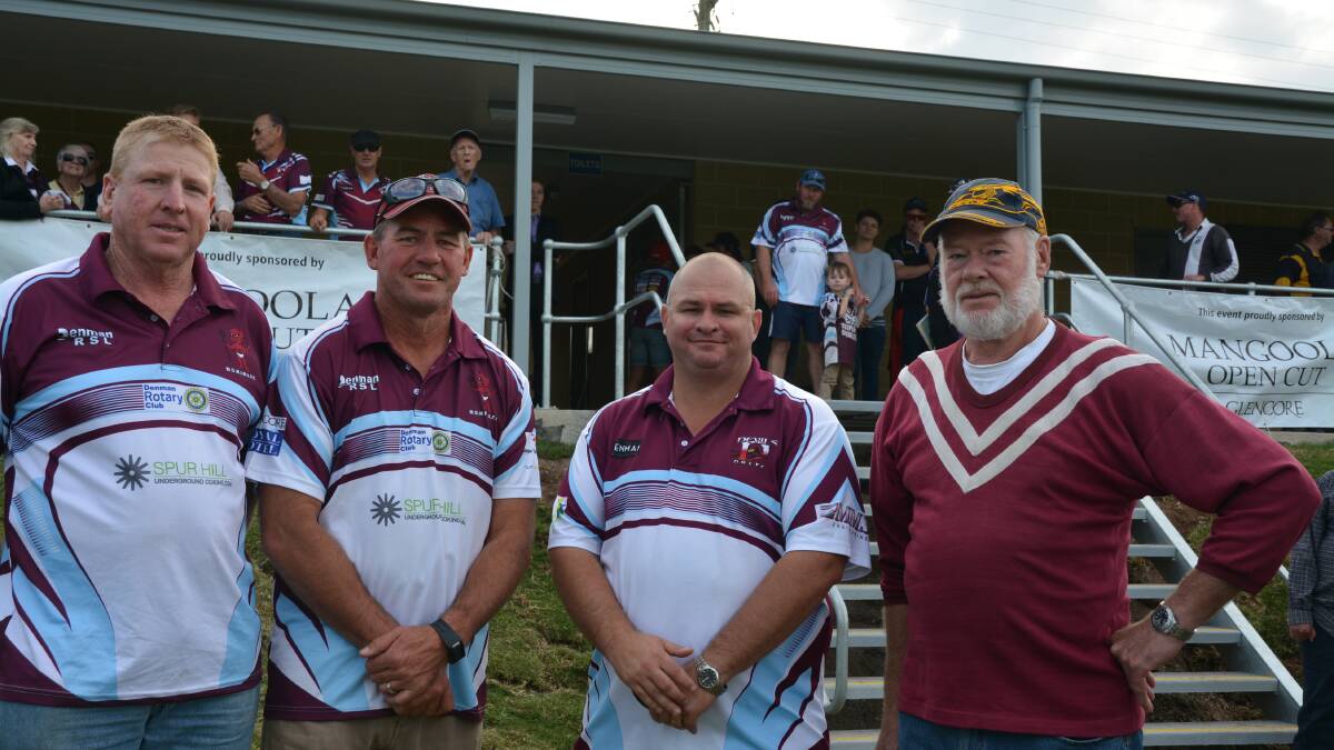 PROUD MOMENT: Peter Barry, Jay Shepherdson, Peter Ball and Alan Mills at the official opening of the Denman Recreation Area last Saturday.