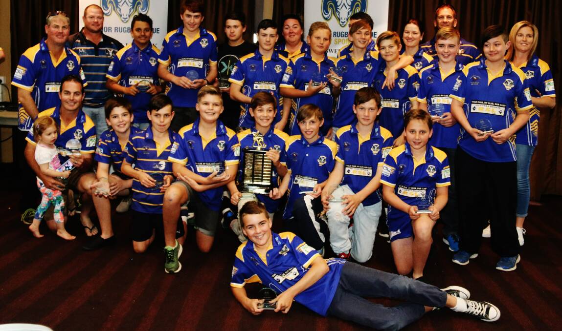 EXCELLENT ACHIEVEMENT: The Joe Dial Team of the Year, the Muswellbrook Rams under-13s.