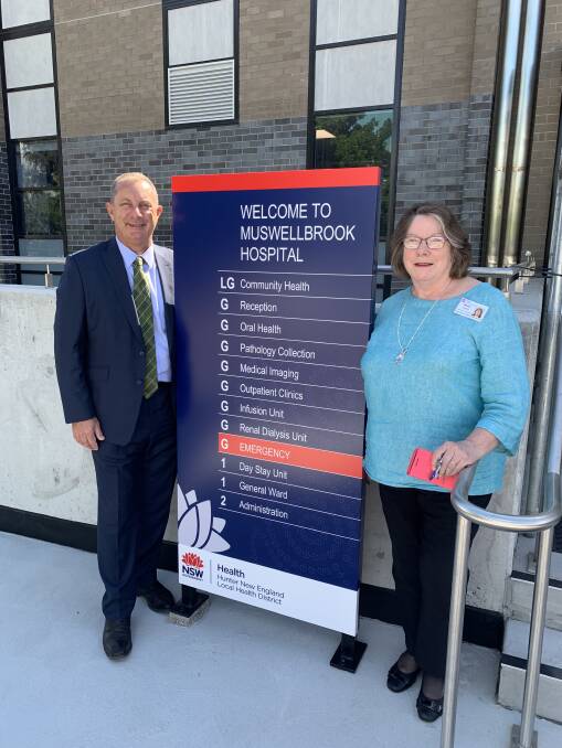 ANOTHER FORWARD STEP: Upper Hunter MP Michael Johnsen with Muswellbrook District Hospital health service manager Wendy Hordern.