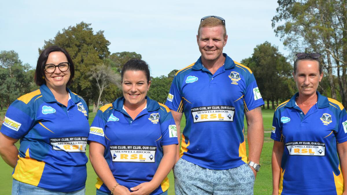 Muswellbrook District Junior Rugby League Football Club committee members Stacy Snewin, Bianca Johnston, Johnny Marco and Tanya Veljanovski. Absent: Al Baker, Ben Farmer, Hina Farrow