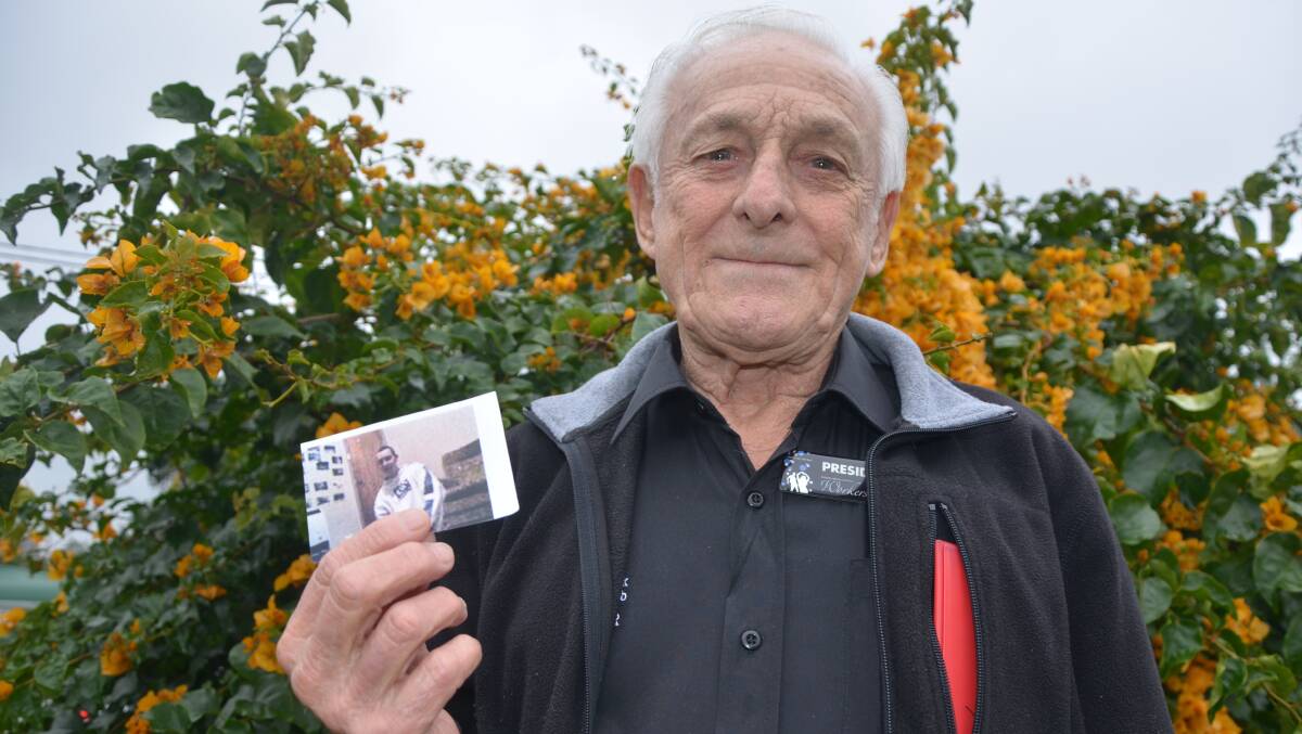 HEARTACHE: Muswellbrook's Les Gleeson with a photo of grandson Lukas.