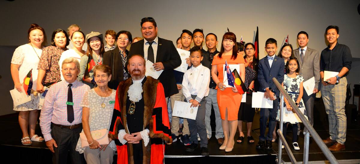 More than 20 residents pledged their citizenship at Muswellbrook Shire's Australia Day ceremony. Pic: ROGER SKINNER