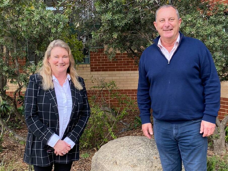Muswellbrook Shire Council general manager Fiona Plesman and Upper Hunter MP Michael Johnsen