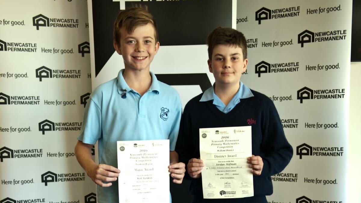 PREVIOUS WINNERS: In 2016, Muswellbrook Public School Year 6 pupil Will Rankin received first place in his division, while St James Primary Schools Jordan Hofman, Year 5, also collected a district award.