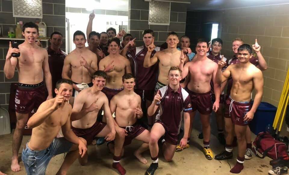 JUBILANT: The Denman Devils under-18s opened their Newcastle and Hunter Community Rugby League campaign with an emphatic 46-0 win over the Kotara Bears. Pic: FACEBOOK