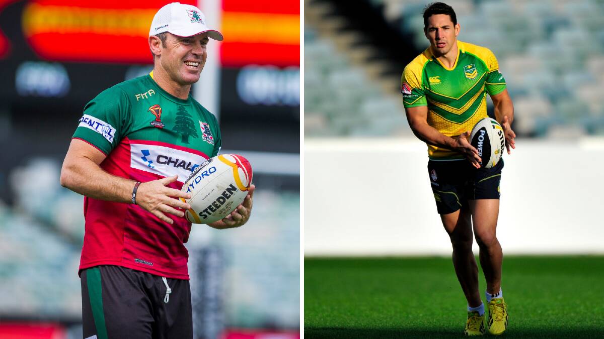 LEFT: NSW coach Brad Fittler. Photo: Dion Georgopoulos. RIGHT: First-time Queensland coach Billy Slater. Photo: Melissa Adams.