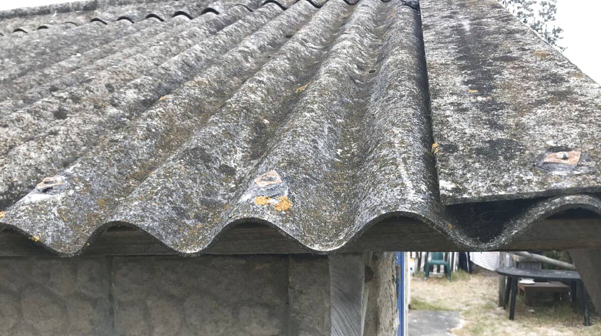 RISK: Asbestos roofing was common in the 1960s.