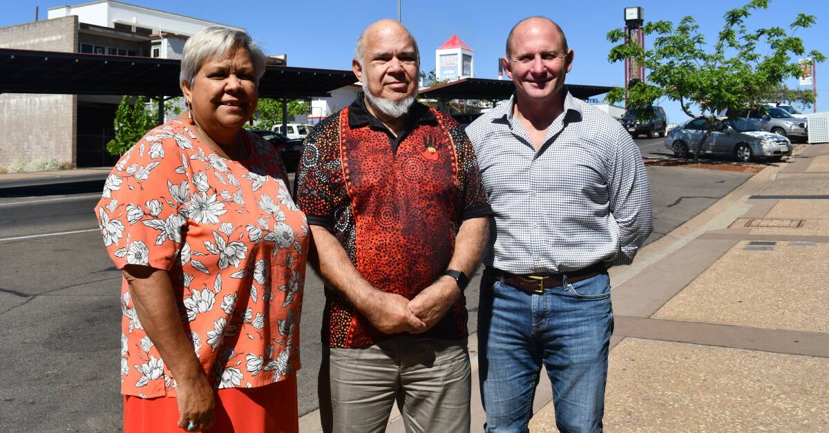EMINENT PANEL: Jackie Huggins, Shane Hoffman and Dan Crowley come to Mount Isa to talk about a treaty. 