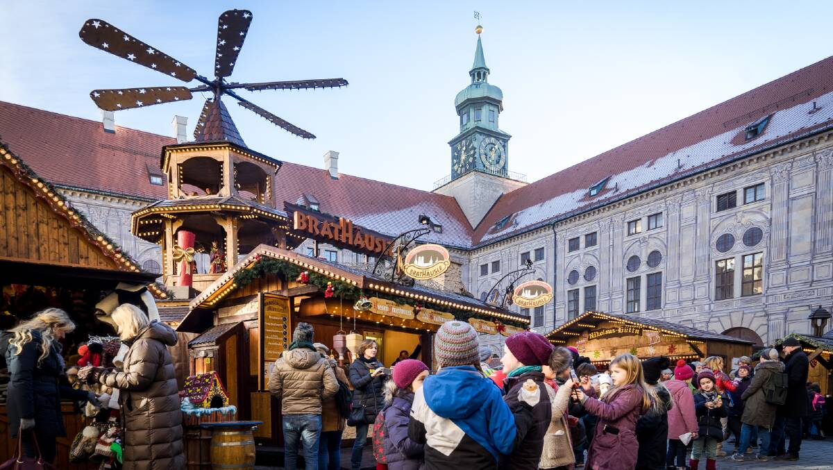 A Christmas market in the centre of Munich, Germany. Pictures: Michael Turtle
