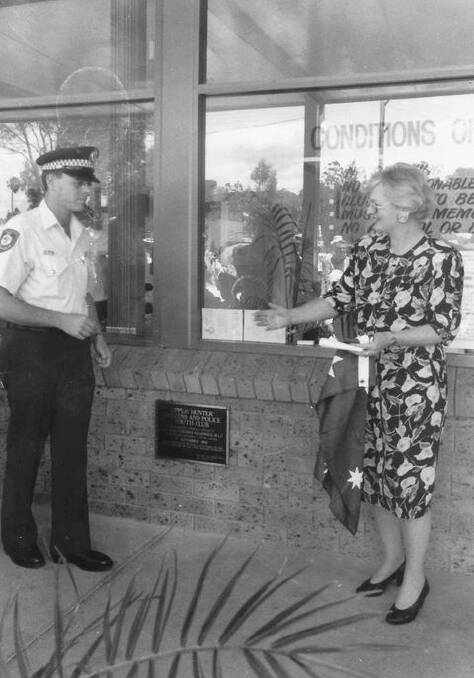 HUMBLE BEGINNINGS: Then-officer David Sorensen and Minister for Education and Youth Affairs the The Hon Virginia Chadwick opening the facility in 1990.