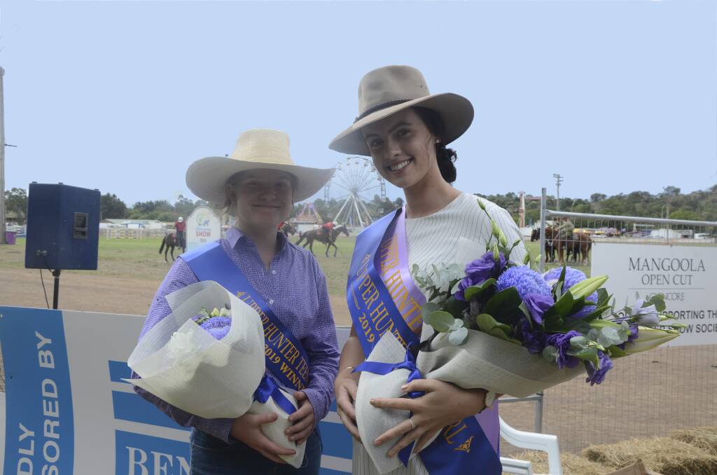 WHAT A SHOW: Grace Inder and Emily Carter were dubbed the junior and senior showgirls of the 2019 Bengalla Upper Hunter Show.