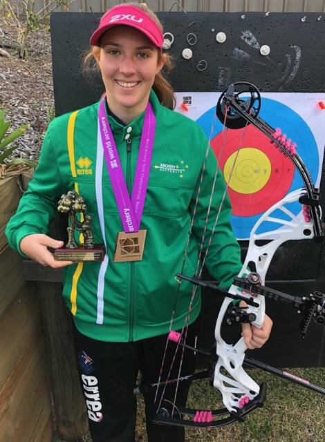 GREAT SHOT: Alyssa Mollema is now one of the world's top ten young archers after an incredible effort at a recent tournament.