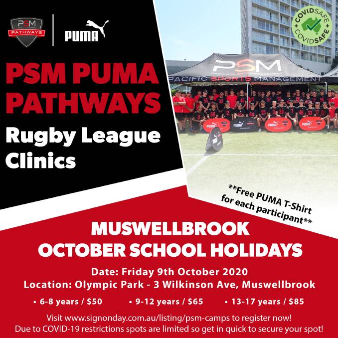 SIGN UP: The PSM rugby league clinic will return to Muswellbrook in 2020.