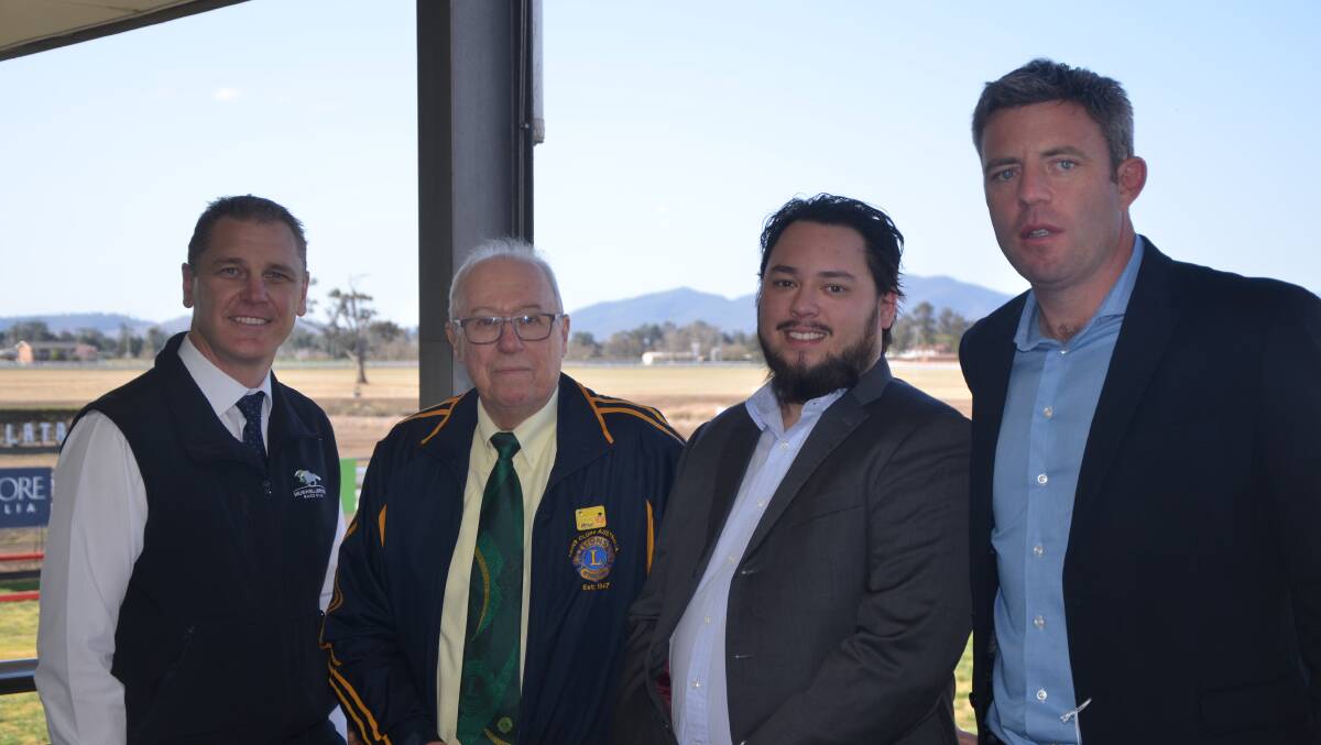 WINNING PARTNERSHIP: MRC general manager Duane Dowell, Lions Club District Governor Keith Stewart, Aquis representative Justin Fung and Aquis CEO Shane McGrath 