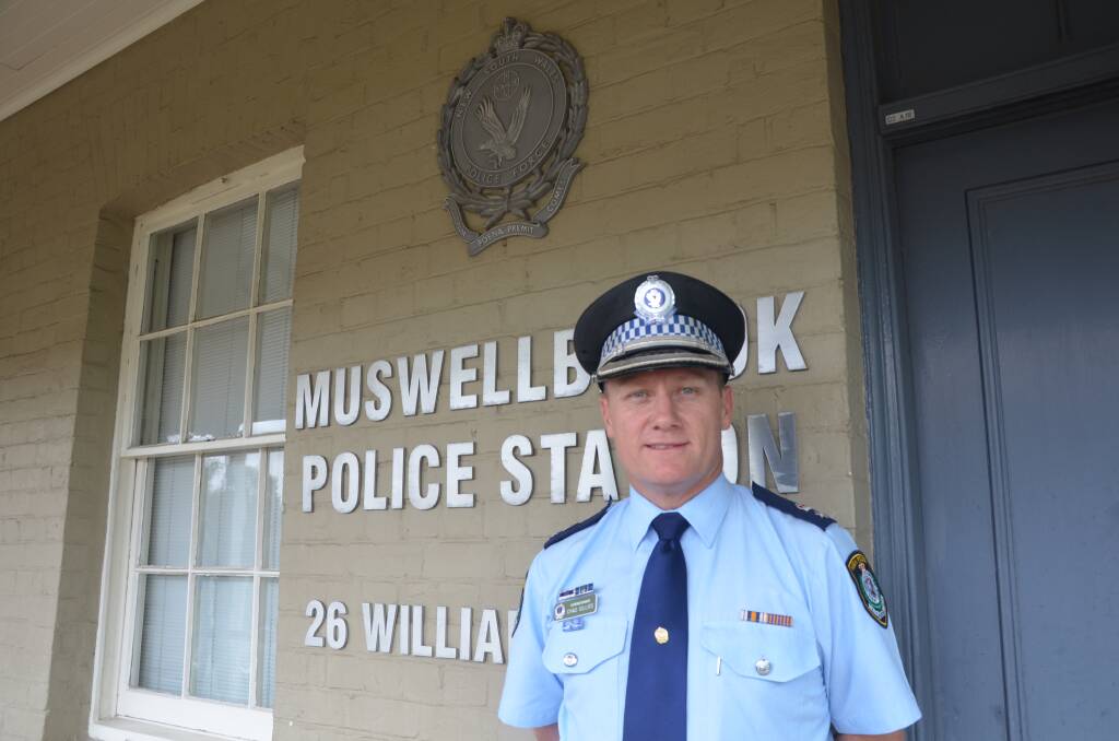 LOCKED IN: Superintendent Chad Gillies is enjoying the security of being permanently placed in the role of Hunter Valley Police District Commander.