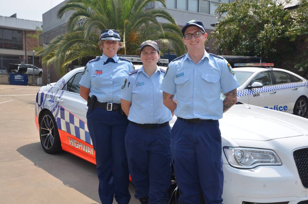 KEEP SAFE: From left: Hunter Valley Police District Acting Commander Joanne Shultz with Constables Plummer and Layzell.