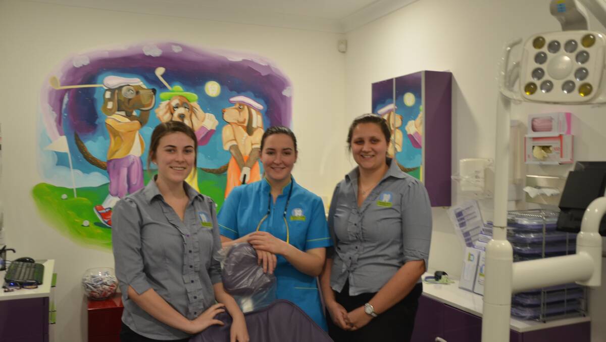 SMILE: Happy Tooth nurses Nikki Bray, Samantha Seagrave and Caitlin Matthews are part of Project Yeti.