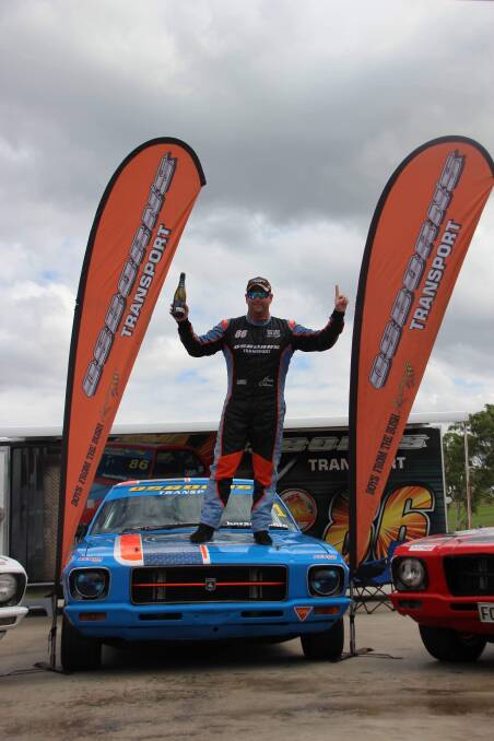 HQ HERO: Brett Osmond was understandably pleased with his victory at the NSW HQ Racing State Championship.