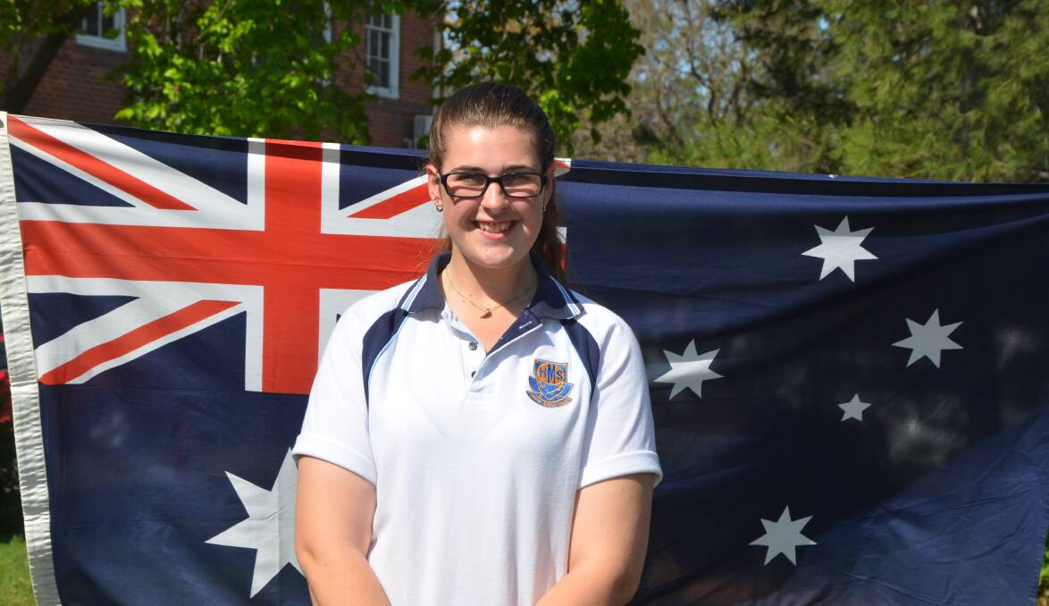 HONOURED: Yasmin Jimmieson will get to travel Europe paying respects to our fallen Anzacs. 