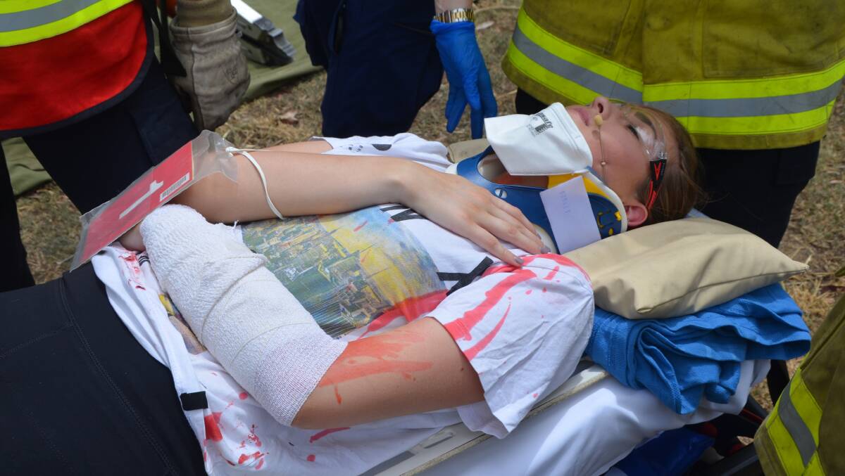 Muswellbrook High School hosted a mock accident on Thursday to educate students about crash safety.