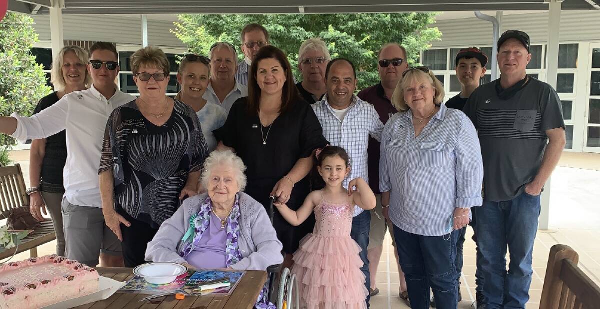 HAPPY BIRTHDAY: Joan Flanagan was surrounded by family as she brought up her 100th birthday.
