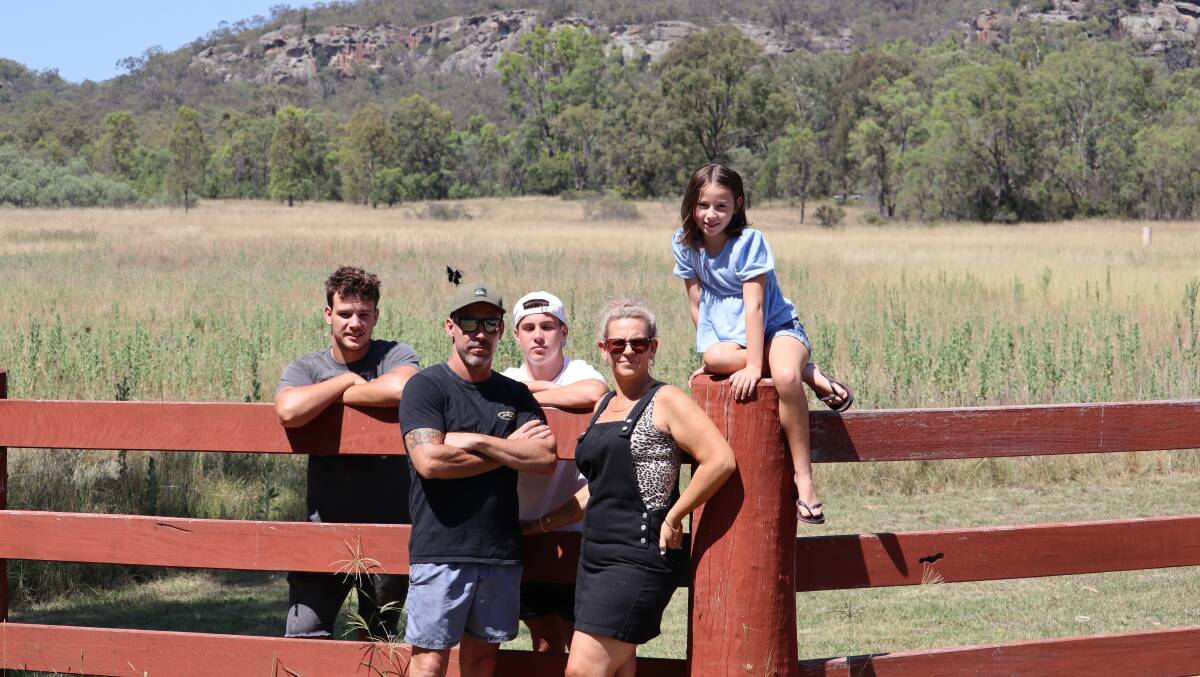The Thompson family on their land. Photo from Muswellbrook Shire Council.