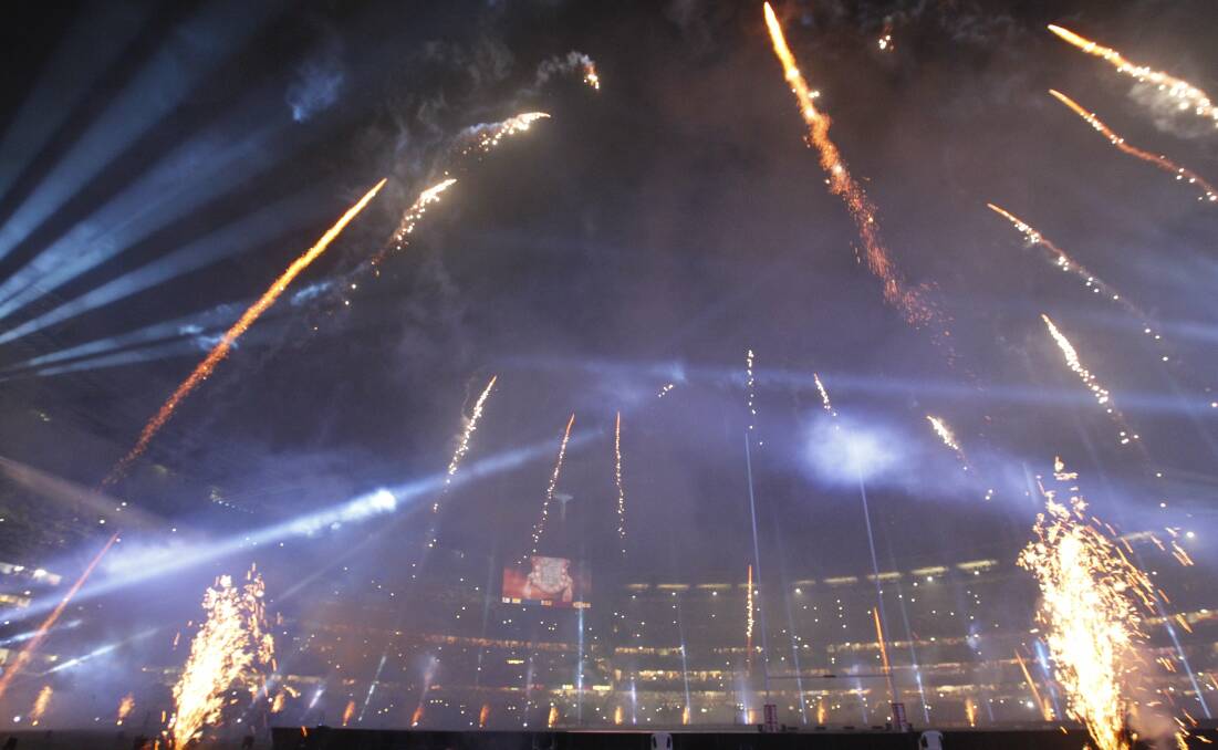 Stadium: State of Original fireworks.