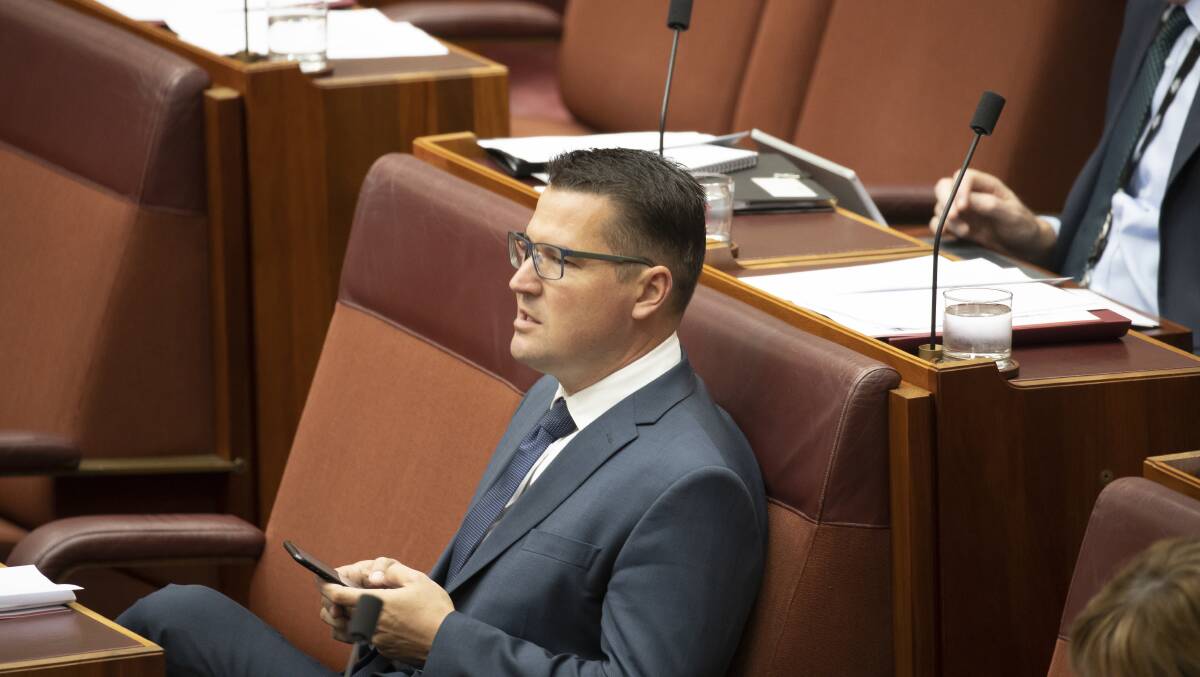 Assistant Minister for Finance, Charities and Electoral Matters, and ACT senator Zed Seselja. Picture: Sitthixay Ditthavong
